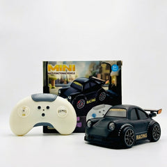 Black RC car with controller and packaging