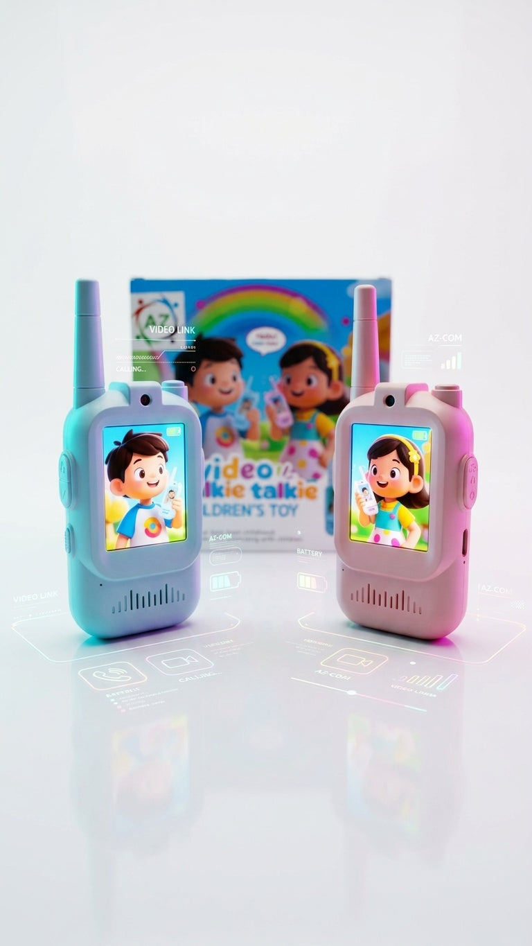 Walkie talkie pair with packaging