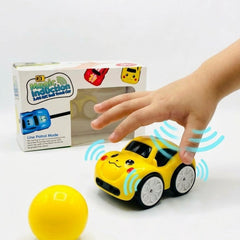 Yellow induction car, follow mode