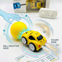 Yellow magic induction follow car with ball and box