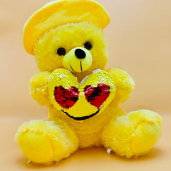 Cute Teddy Bear with Sequin Heart