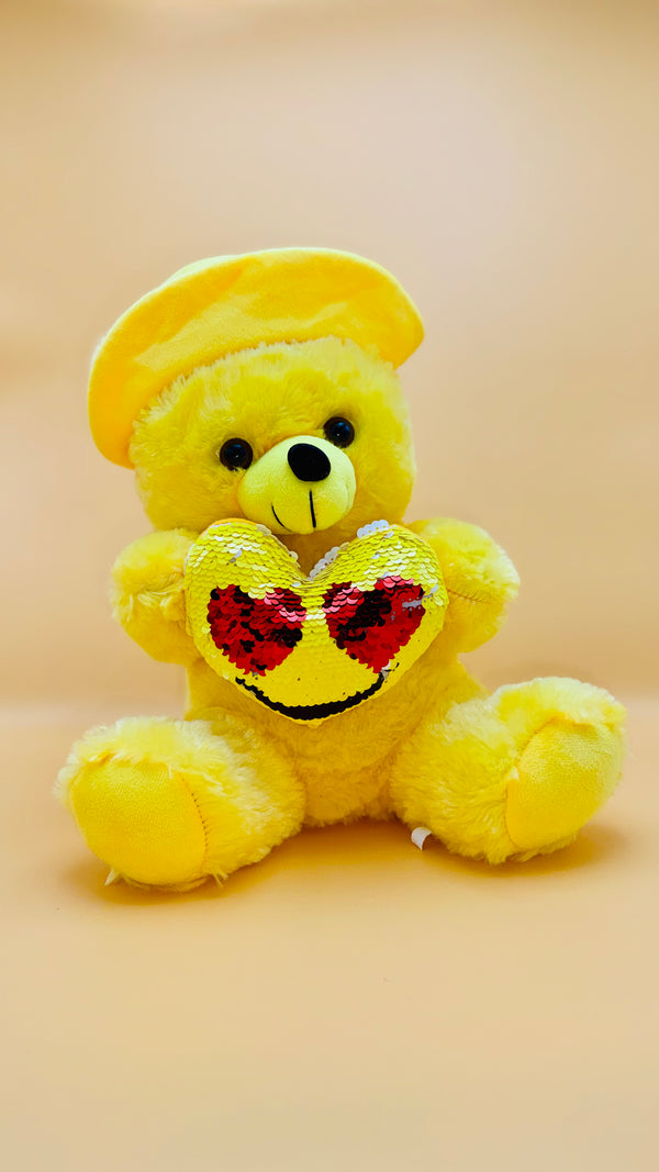 Cute Teddy Bear with Sequin Heart