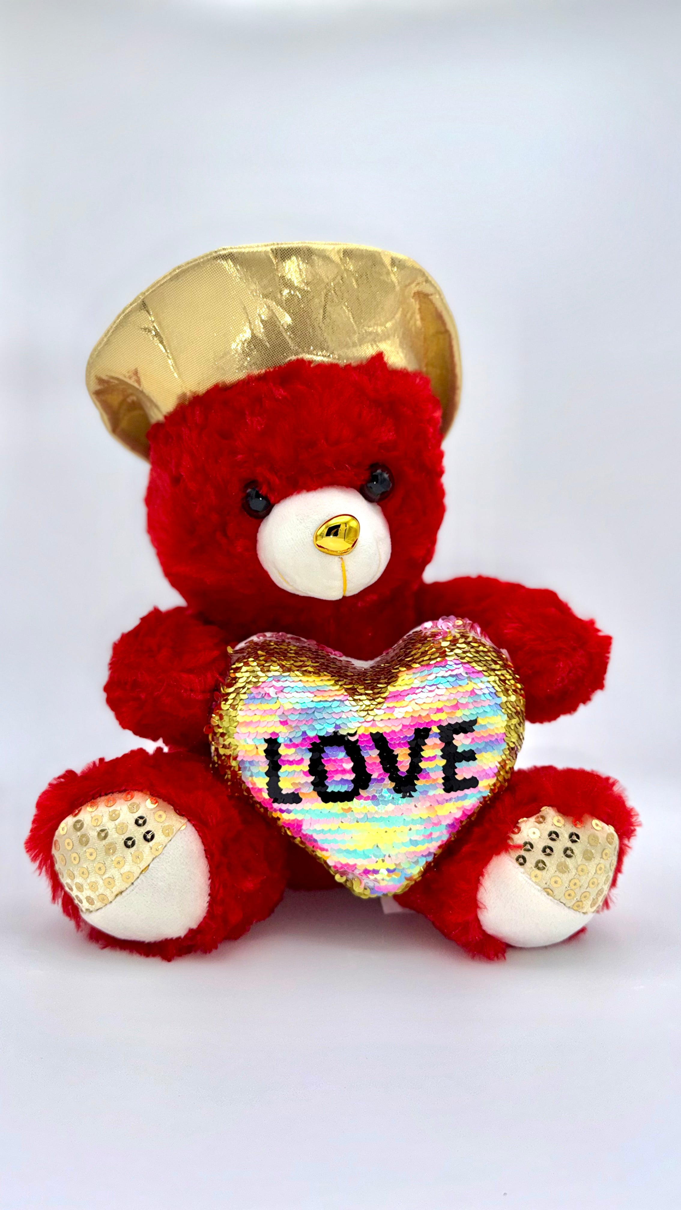 Cute Teddy Bear with Sequin Heart