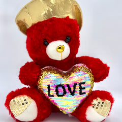 Cute Teddy Bear with Sequin Heart