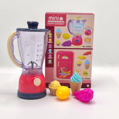Toy blender set with lemon, grapes, cupcake and ice cream