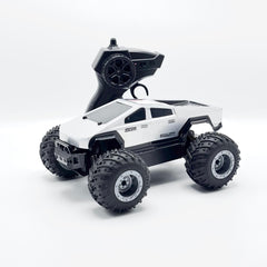Silver RC rock climber truck with remote control