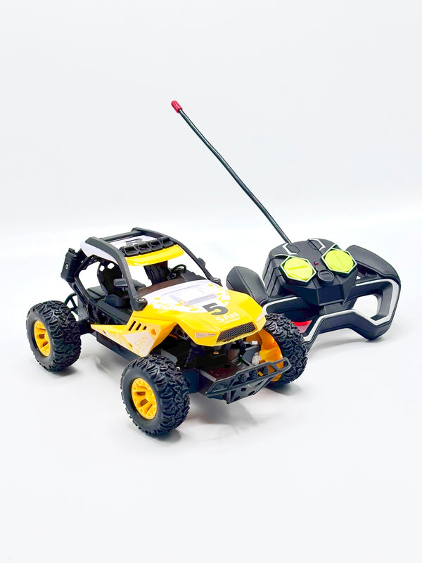 Wild Driving RC Off-Road Buggy — 4-Channel Remote Control Racer (Yellow)
