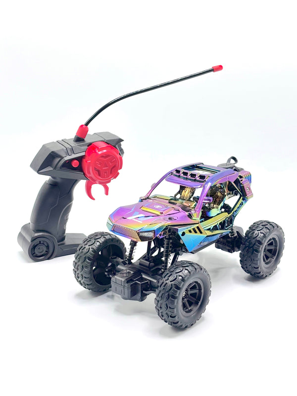 Climb King RC Rock Crawler — Iridescent Chrome Off-Road Buggy