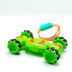 Green gesture control stunt car with wristband controller