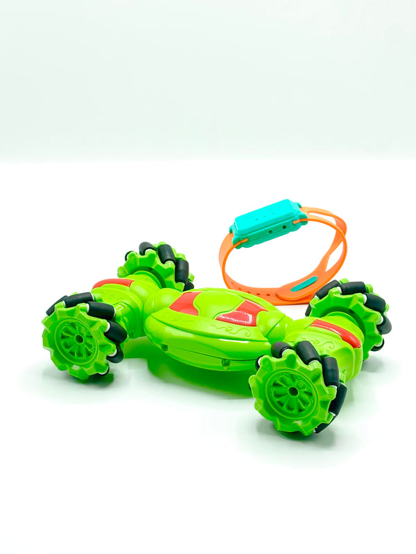 Stunt Racing Gesture Control Car — 2.4GHz Watch-Controlled Drift Toy (Green)