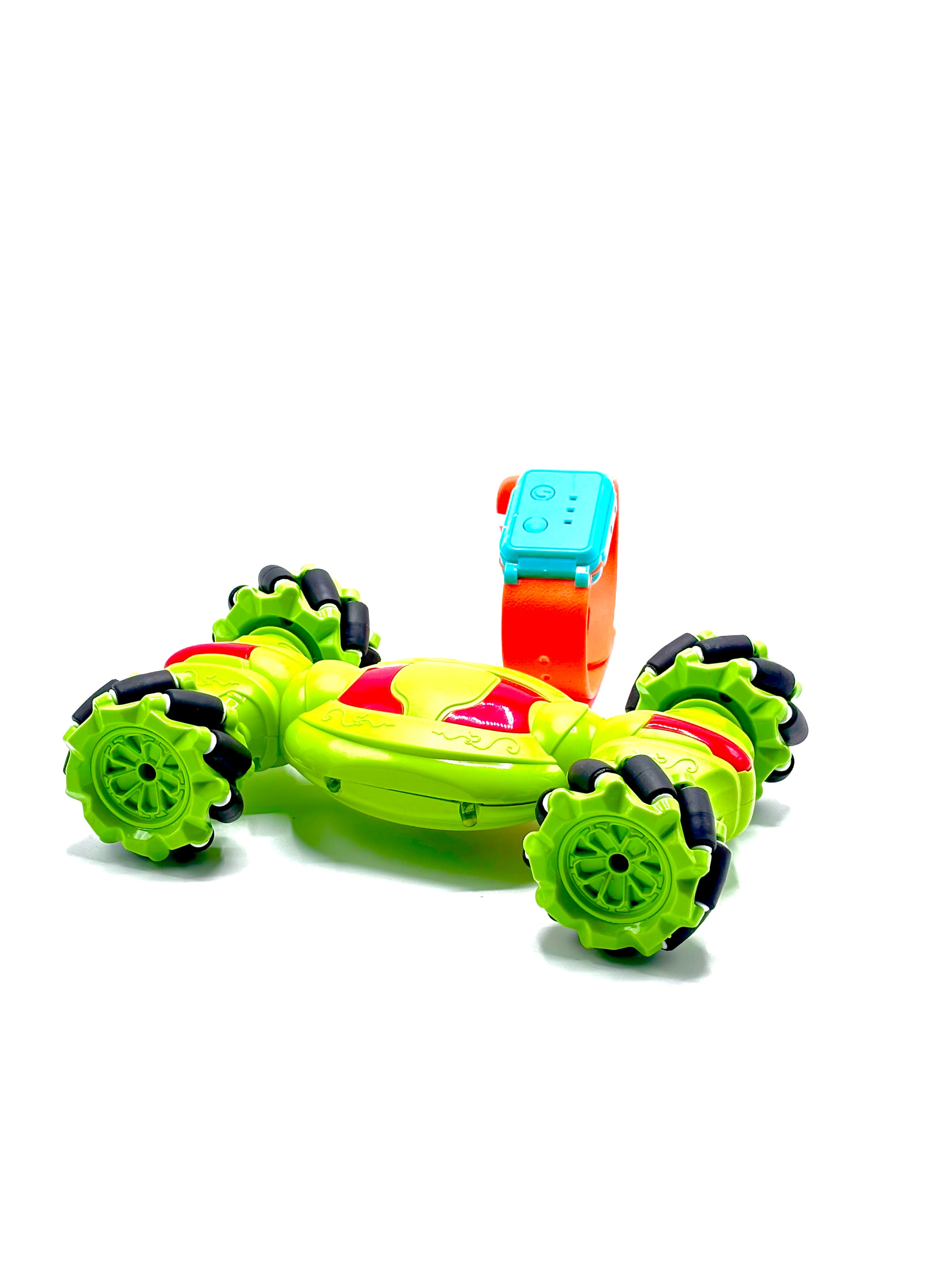 Stunt car and orange gesture wristband