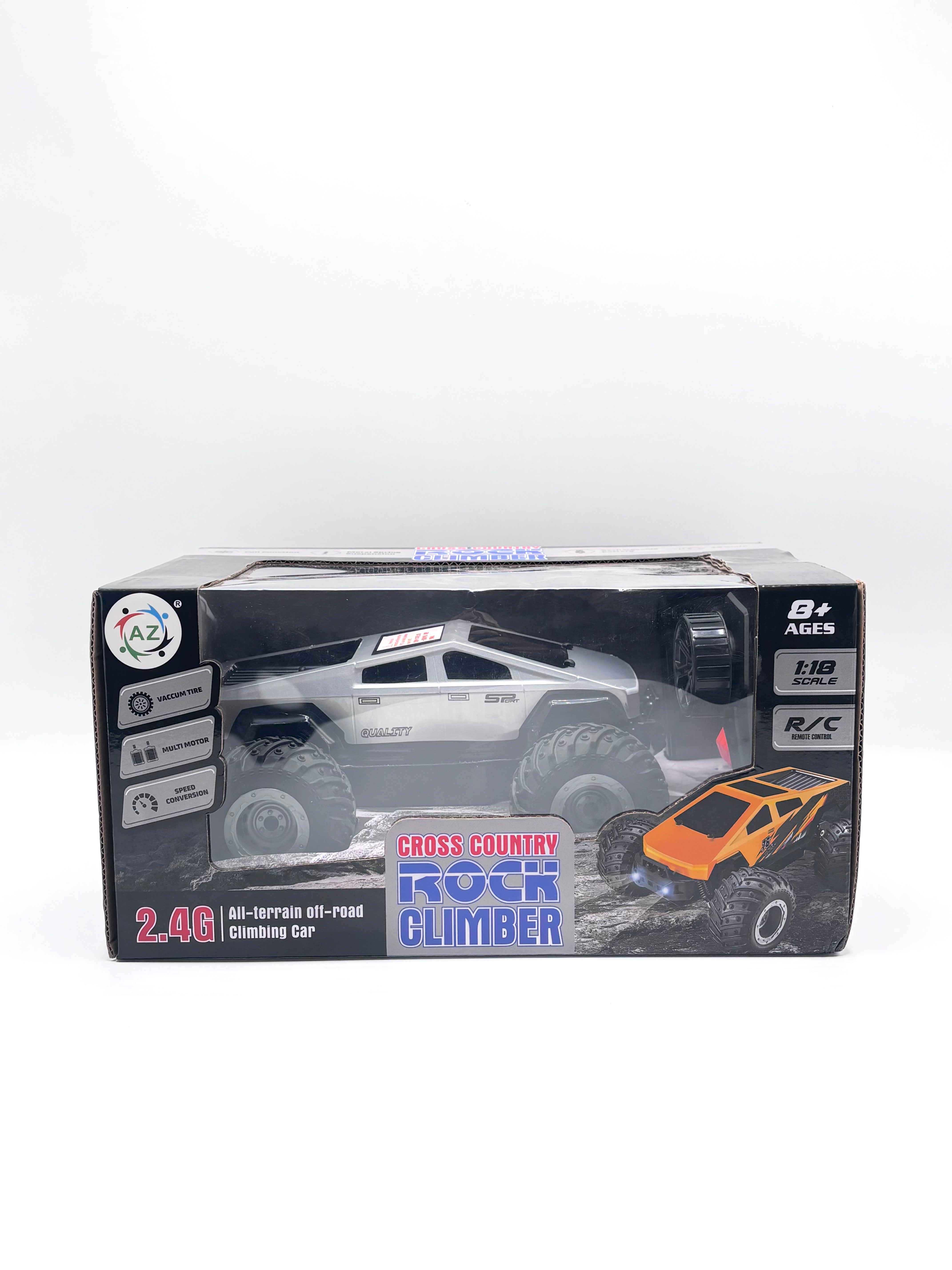Cross Country Rock Climber retail box, 1:18 scale