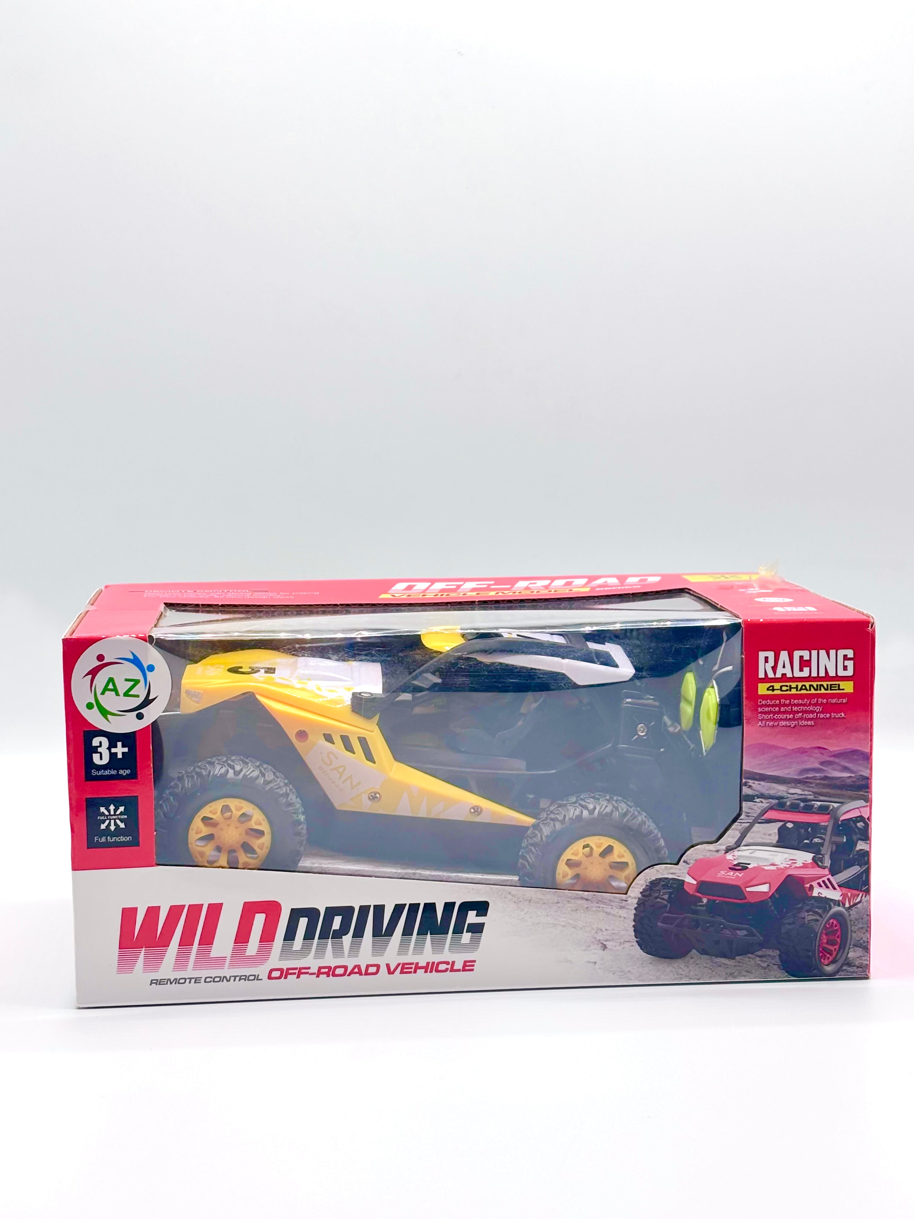Wild Driving box showing 4-channel racing features